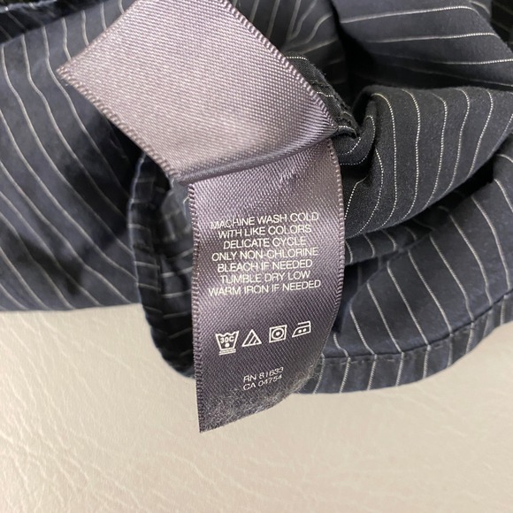 Kenneth Cole REACTION Button Down Shirt Men's‎ Large Gray Striped 100% Cotton - Picture 6 of 12